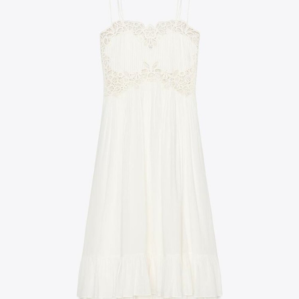 NWT ZARA ZW COLLECTION EMBROIDERED DRESS S, L - Picture 3 of 9